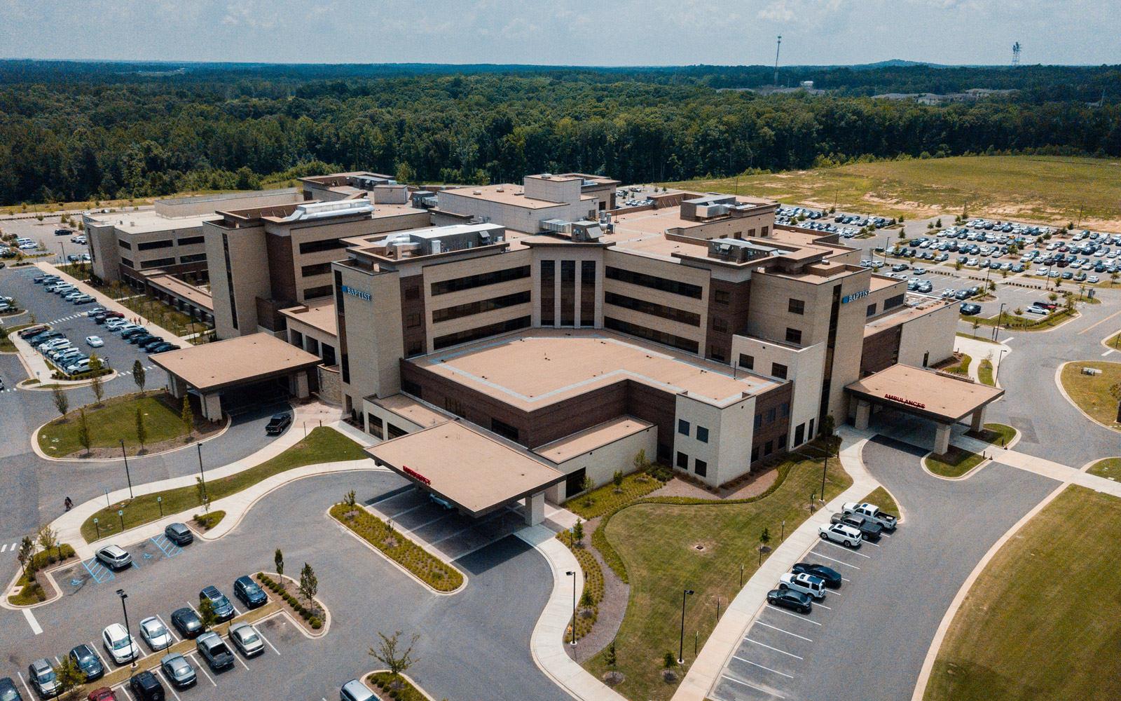 Aerial view of Baptist Memorial Hospital – North Mississippi